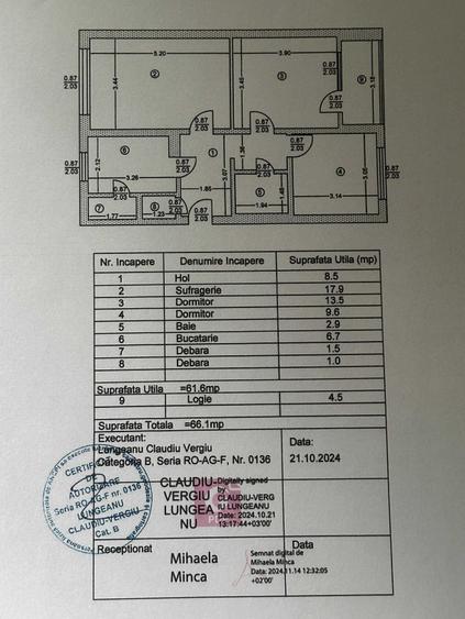 Apartament cu 3 camere decomandat în 1 Decembrie 1918