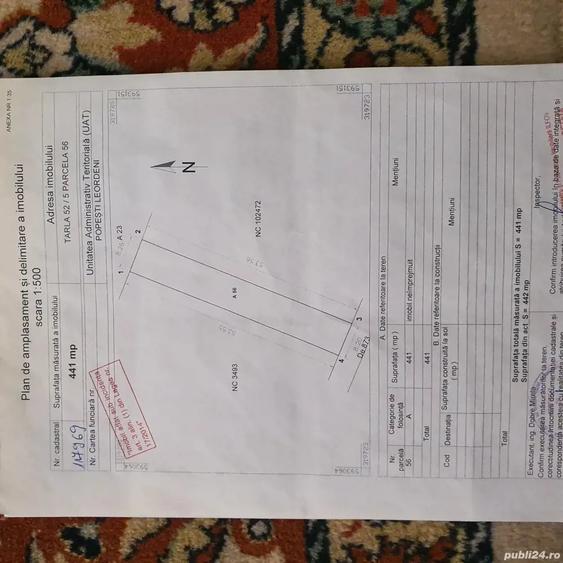 Teren de 445 mp, în Central