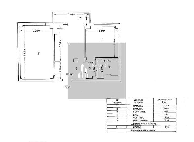 Apartament cu 2 camere decomandat, mobilat în Mihai Bravu