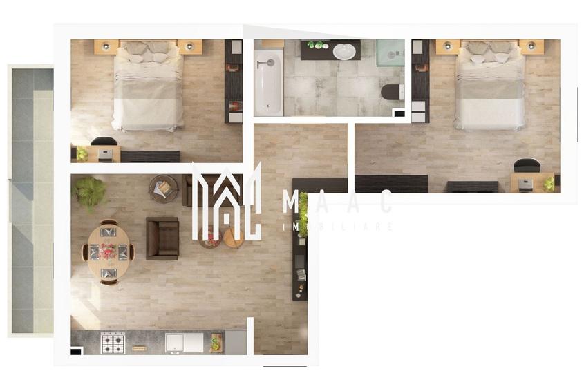 Apartament cu 3 camere decomandat în Mihai Viteazul
