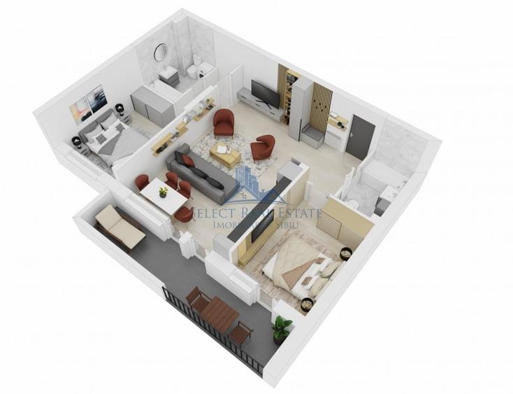 Apartament cu 3 camere decomandat în Șelimbăr — fotografia 2