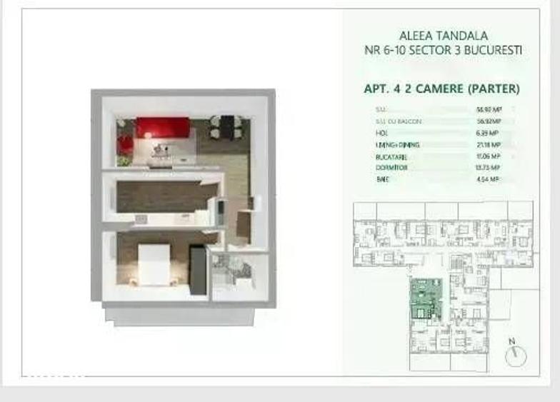 Apartament cu 2 camere decomandat în Vitan