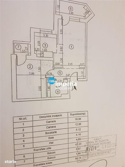 Apartament cu 2 camere decomandat în Copou