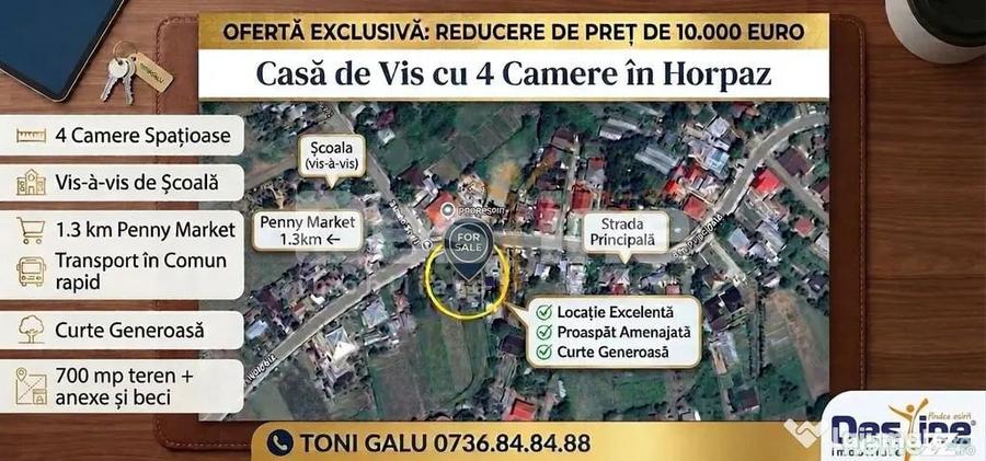 Casă cu 4 camere cu Teren 720 Mp în Horpaz