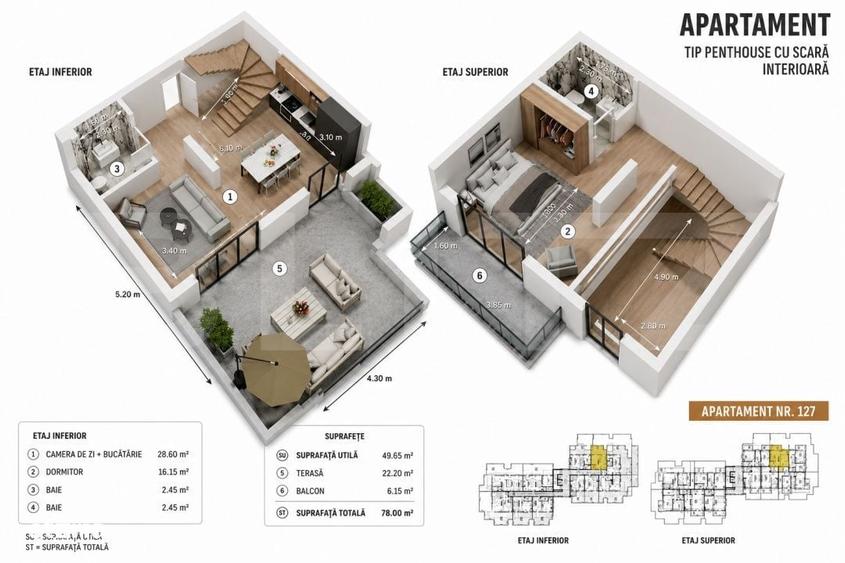 Apartament cu 2 camere în Central