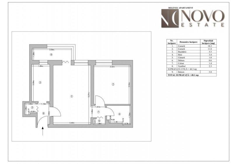 Apartament cu 2 camere semidecomandat în Titan — fotografia 3