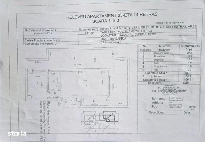 Apartament cu 3 camere în Central