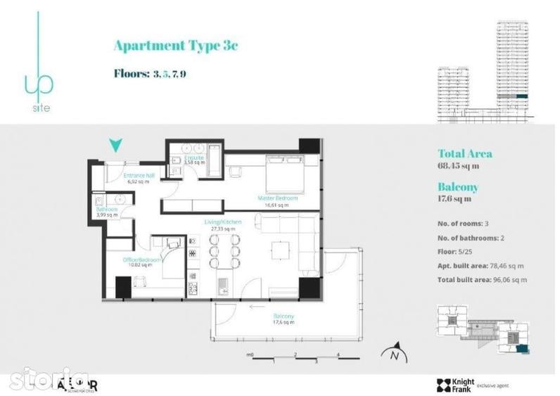 Apartament cu 3 camere în Floreasca