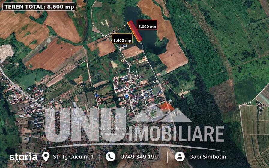 Teren de 8600 mp, în Podu Roș