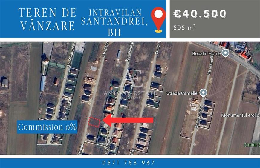Teren Construcții intravilan de 505 mp, în Sântandrei