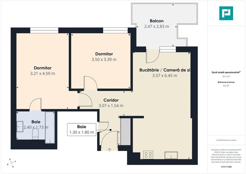 3 camere Prima inchiriere | Cortina North - 12