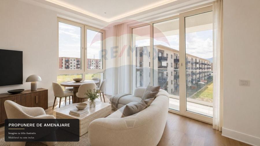 Apartament 3 camere, 70,25 mp utili, 2 băi + balcon | Tractorul - 2