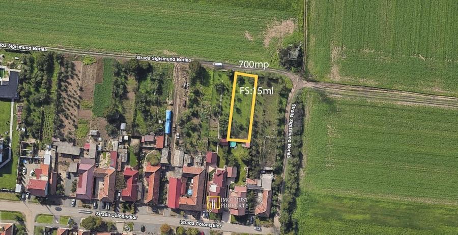 Teren Construcții intravilan de 700 mp, în Aradul Nou