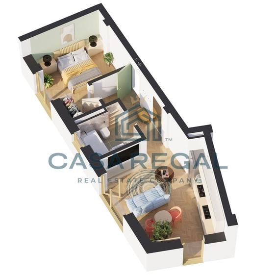 Apartament cu 2 camere în Sânmartin