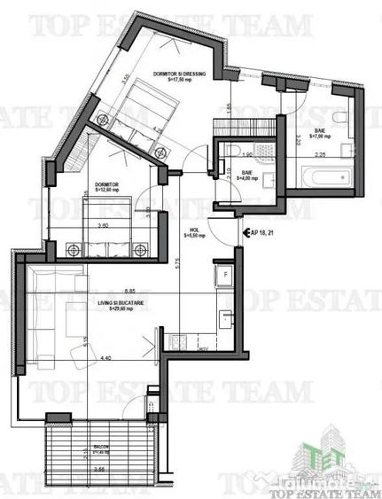 Apartament cu 3 camere decomandat în Eminescu