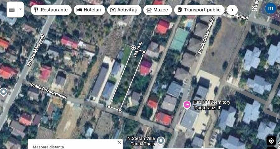 Teren Construcții intravilan de 1250 mp, în Central