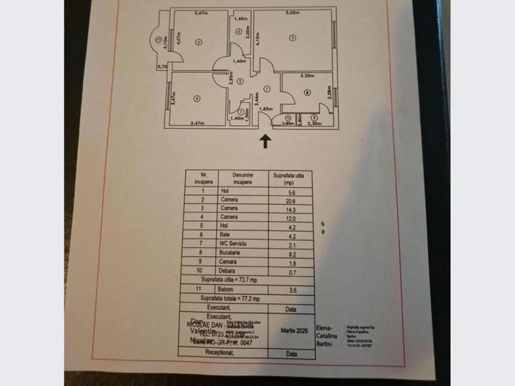 Apartament cu 3 camere în 13 Septembrie