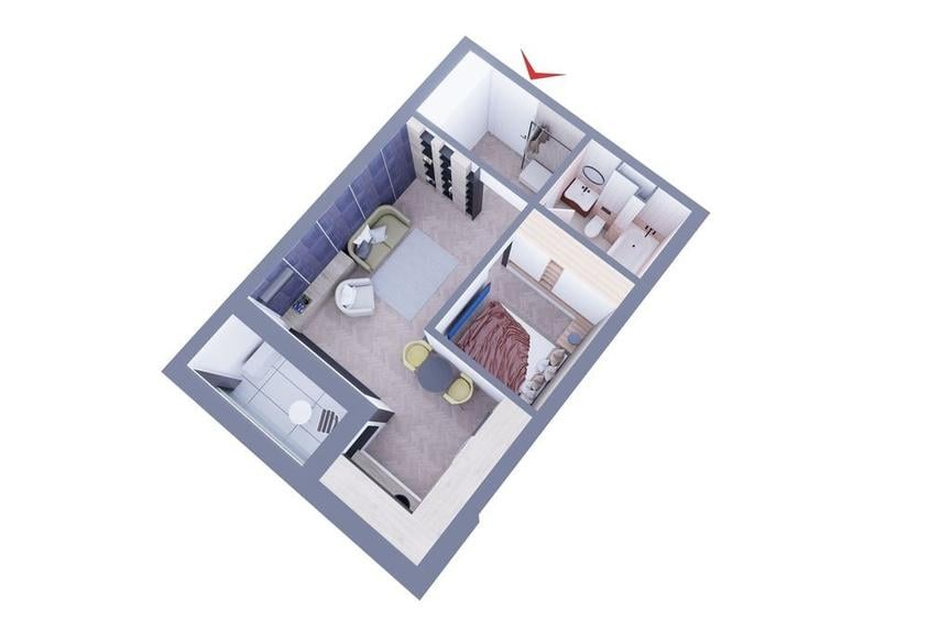 Apartament cu 2 camere decomandat în Central