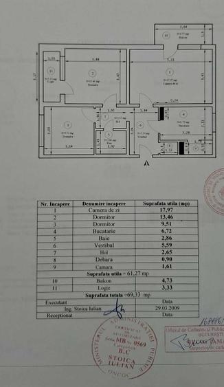 Apartament cu 3 camere decomandat în Tudor Vladimirescu