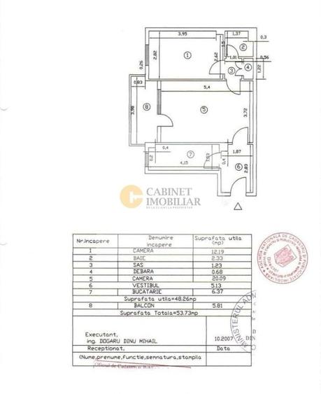 Apartament cu 2 camere semidecomandat, mobilat în Magheru