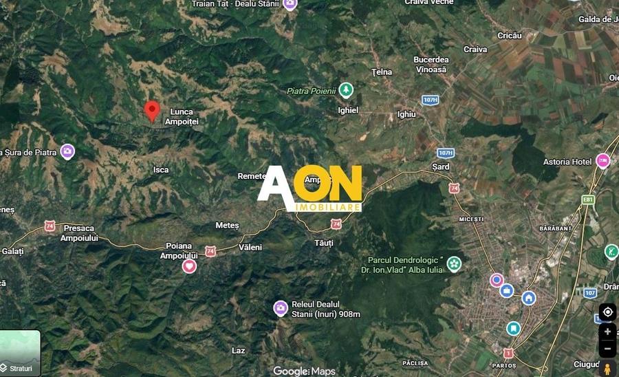 Casă individuală cu 3 camere cu Canalizare în Lunca Ampoiței
