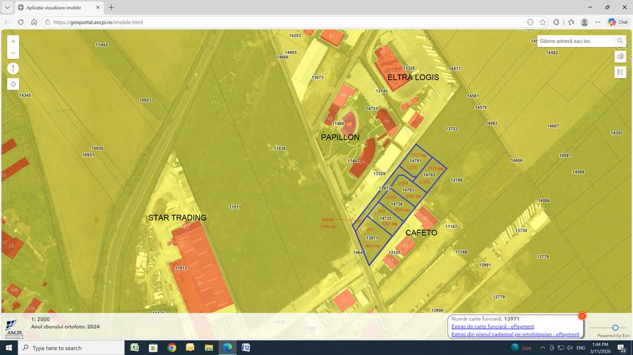 Teren Construcții intravilan de 1112 mp, în Albota