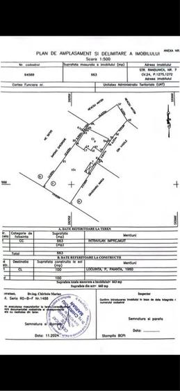 Teren Construcții intravilan de 660 mp, în Dobroești