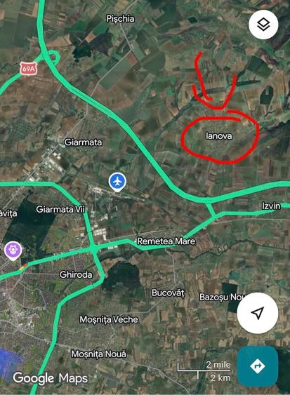 Teren de 1493 mp, în Ianova