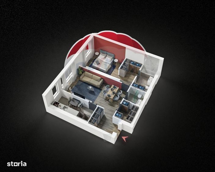 Apartament cu 4 camere în Ștefăneștii de Jos