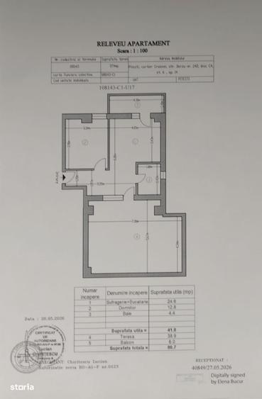 Apartament cu 2 camere în Craiovei