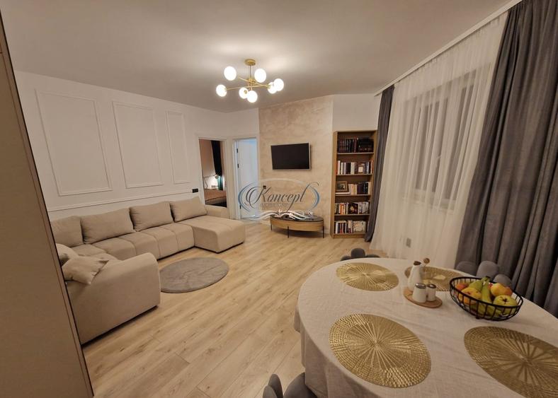 Apartament cu 3 camere semidecomandat, mobilat în Florești