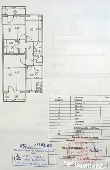 Apartament cu 3 camere decomandat în Eremia