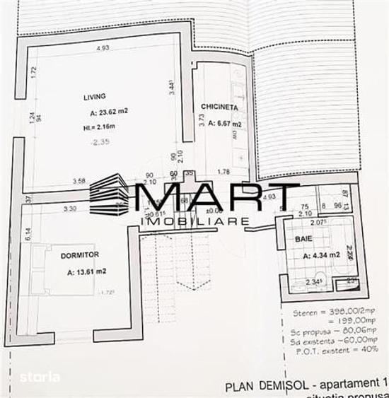 Spațiu comercial, de 60 mp, în Trei Stejari