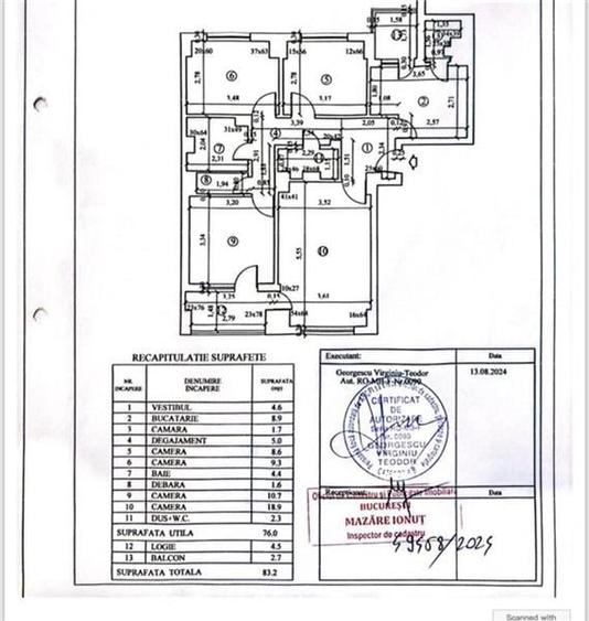 Apartament cu 4 camere semidecomandat în Rahova