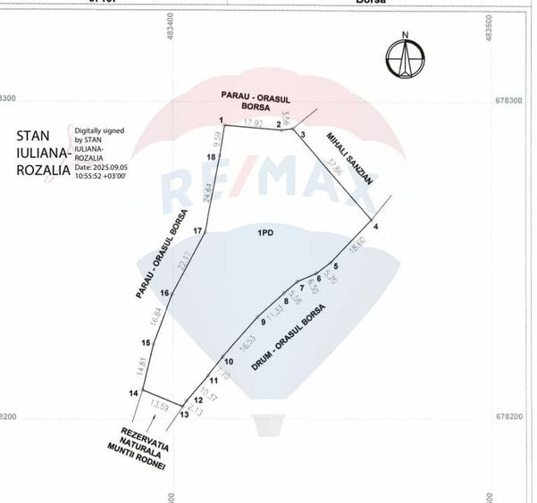 Teren agricol extravilan de 2895 mp, în Nord