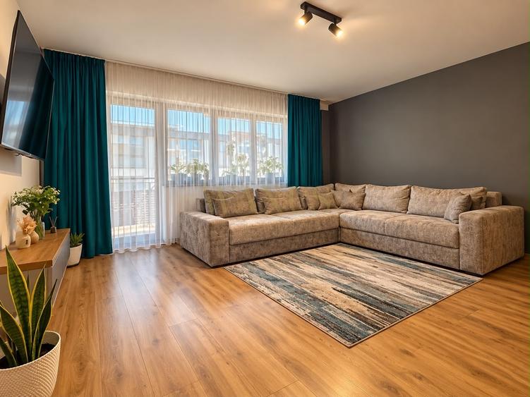 Apartament cu 2 camere semidecomandat, mobilat în Florești