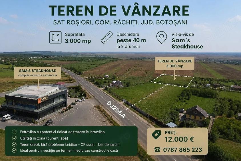 Teren 5.000 mp Rachi?i Boto?ani | Aproape de intravilan | Poten?ial investi?ie - 3