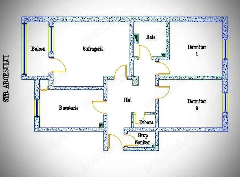 Apartament cu 3 camere decomandat în Ultracentral