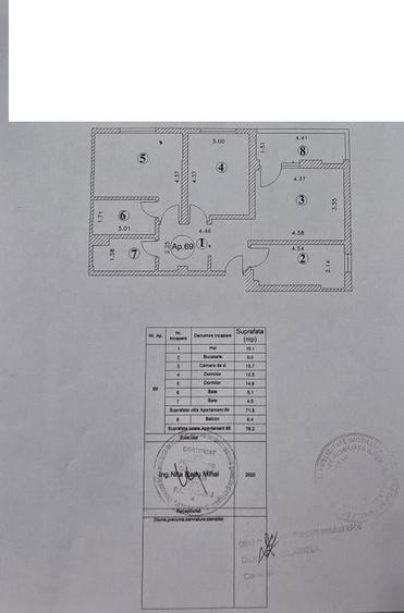 Apartament cu 3 camere decomandat în Militari