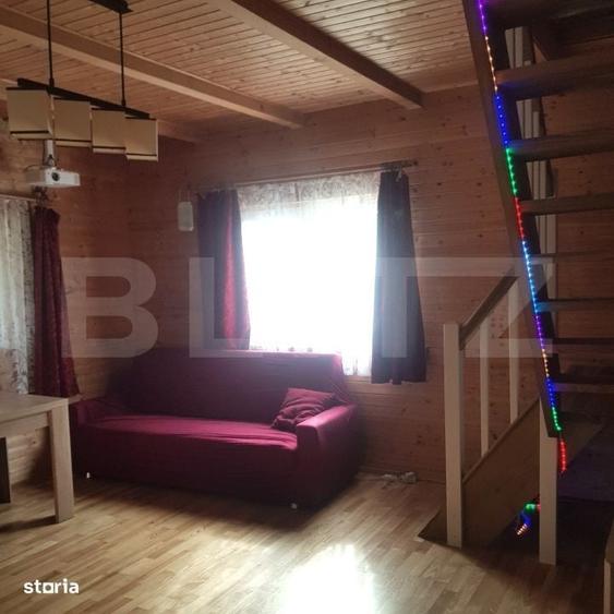 Casa deosebita din lemn masiv de stejar, 125 mp utili, teren 700 mp, B - 2