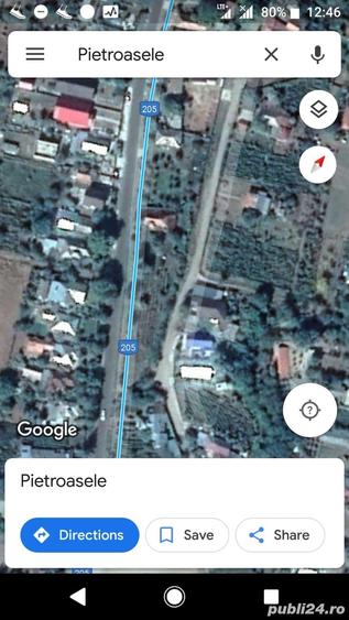Teren de 1734 mp, în Pietroasele