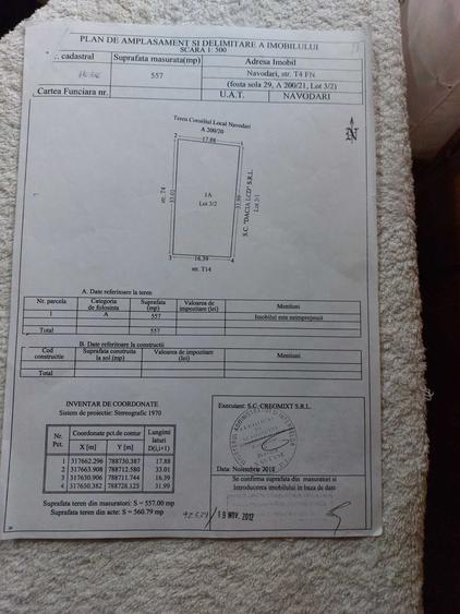 Teren de 570 mp, în Exterior Vest