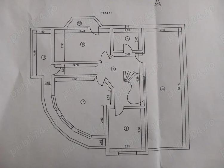 Casă cu Teren 1100 Mp în Central