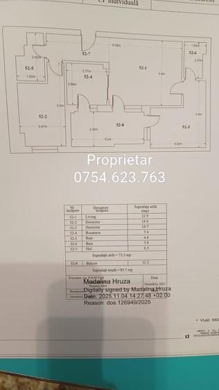 Apartament cu 3 camere semidecomandat în Titan