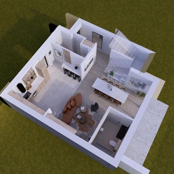 Duplex cu 4 camere cu Canalizare în Șura Mică