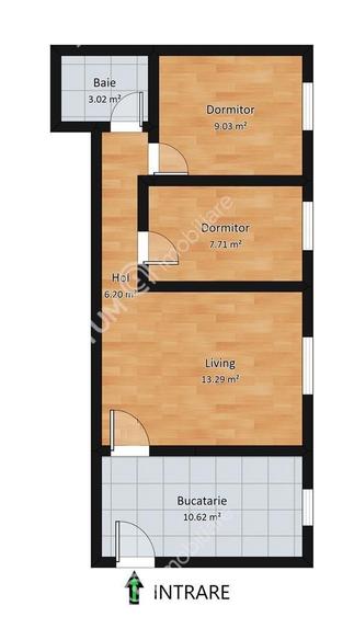 Apartament cu 3 camere, mobilat în Mihai Viteazul