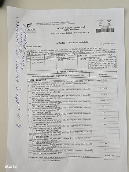 Apartament cu 4 camere decomandat în Mănăștur