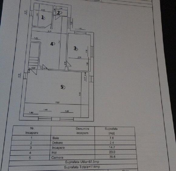 Casă cu 6 camere cu Teren 150 Mp în Calea București