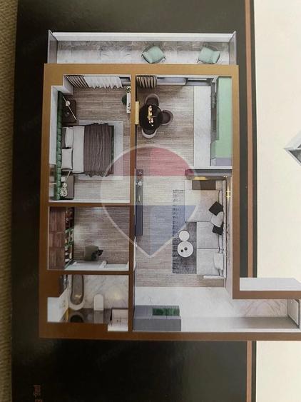Apartament cu 2 camere semidecomandat în Filiași