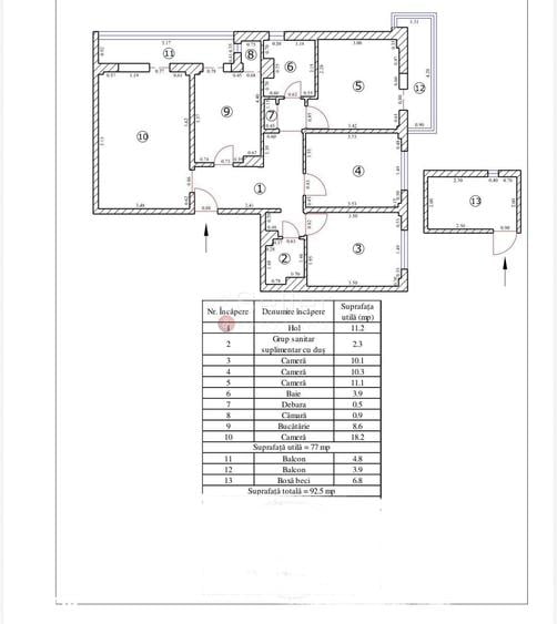 Apartament cu 4 camere în Dârste